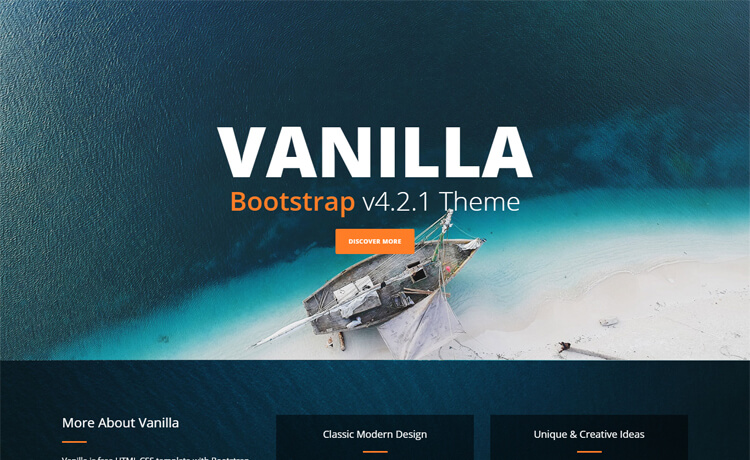 非常复杂精通技术的免费响应式 Bootstrap4  CSS3 旅游预订度假村业务模板自适应HTML5网站模板免费下载