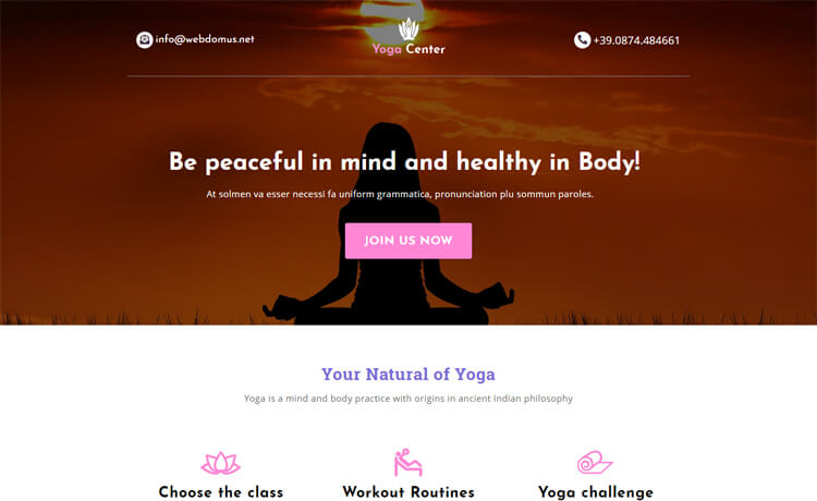 一个外观最小的多页布局免费bootstrap4 瑜伽健身中心俱乐部体育网站模板自适应HTML5网站模板免费下载