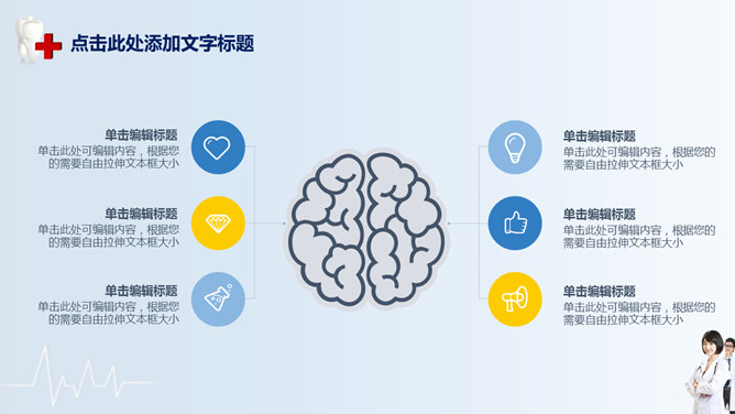 牙医牙科医生述职汇报PPT模板整套素材免费下载