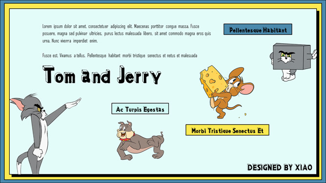 Tom and Jerry猫和老鼠PPT模板PPT模板整套素材免费下载